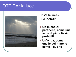 OTTICA: la luce - Liceo Cavalieri
