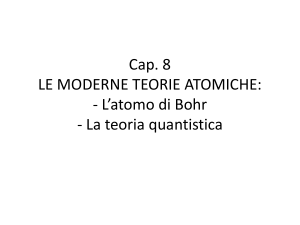 3. L`atomo di Bohr
