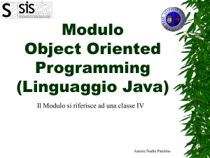 Modulo linguaggio Java