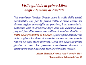 Visita guidata al I Libro degli "Elementi" di Euclide