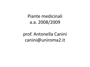 Piante_medicinali - Università degli Studi di Roma "Tor Vergata"