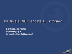 Da Java a .NET: andata e... ritorno?