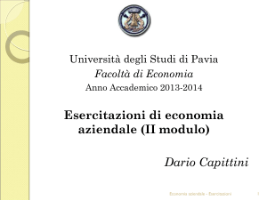 Esercitazioni - Università degli studi di Pavia