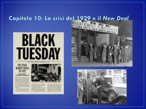 Capitolo 10: La crisi del 1929 e il New Deal
