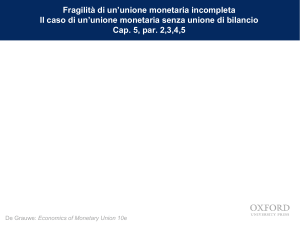 Economics of Monetary Union 10e - dipartimento di economia e diritto