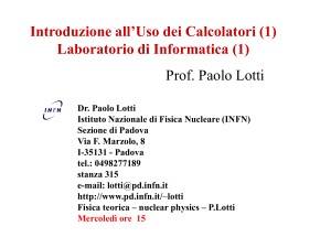 lez0 - INFN - Sezione di Padova - Istituto Nazionale di Fisica Nucleare