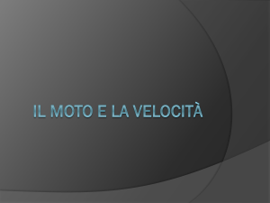 Il moto e la velocità