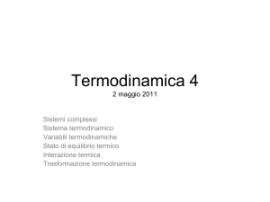 Termodinamica 4 - Sezione di Fisica