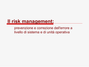 Il risk management: