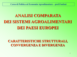 Corso di Politica ed Economia Agroalimentare