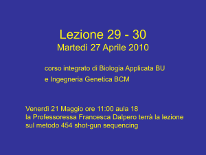 Lez_29-30_BioIng_29-4-10 - Università degli Studi di Roma "Tor