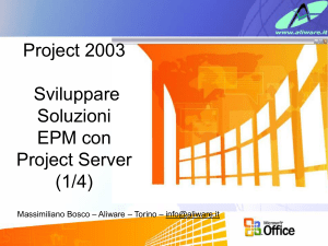 Project 2003 Sviluppare Soluzioni EPM con Project Server (1/4)