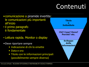 Diapositiva 1 - Dipartimento di Comunicazione e Ricerca Sociale