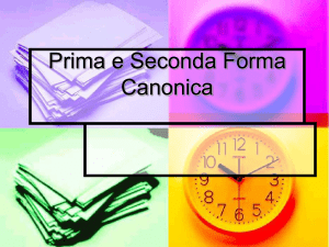 Prima e Seconda Forma Canonica - Digilander