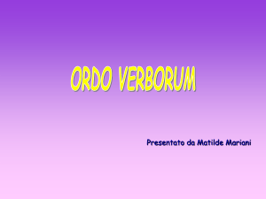 Ordo verborum - Atuttascuola