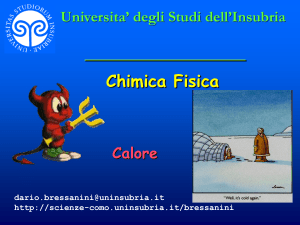 Calore e lavoro - Università degli Studi dell`Insubria