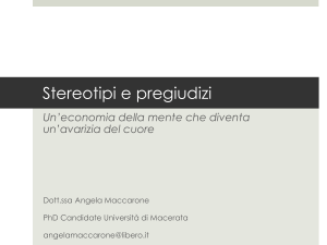 Stereotipi e pregiudizi - Università di Macerata