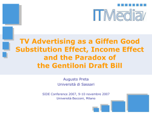 TV Advertising as a Giffen Good