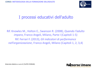 I processi educativi dell`adulto