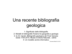 Una recente bibliografia geologica
