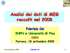 Analisi dei dati di MEG nel 2008