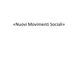 «Nuovi Movimenti Sociali» - Dipartimento di Scienze Politiche e