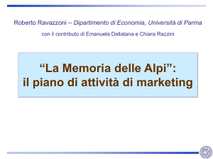 Allegato 1 al Piano delle attività di marketing