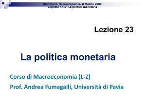 Lezione 23- Fumagalli (Politica monetaria).