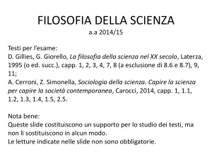 slide filosofia della scienza 2