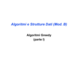 Algoritmi Greedy (parte I)