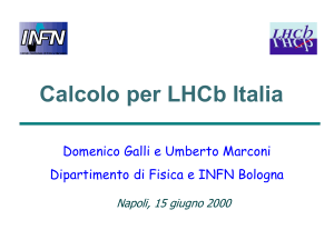 Calcolo per LHCb Italia - INFN