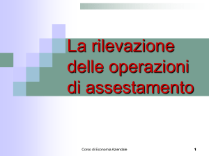 Le operazioni di assestamento