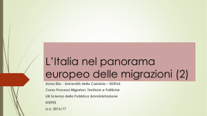 L`Italia nel panorama europeo delle migr 2