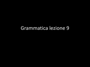 Grammatica lezione 9