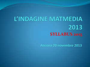 L`Indagine Matmedia 2013. Il Syllabus 2015