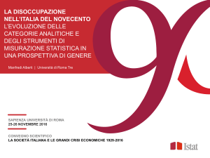 La disoccupazione nell`Italia del novecento