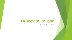 La società italiana - Dipartimento di Sociologia e Ricerca Sociale