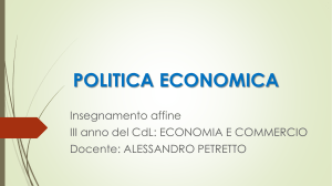politica economica - Piattaforma MOODLE