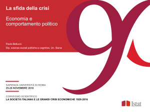 La sfida della crisi Paolo Bellucci