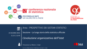 L`evoluzione organizzativa dell`Istituto nazionale