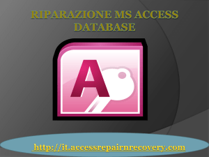 Repair MS Access Database
