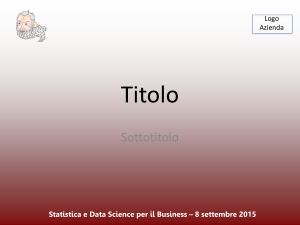 Presentazione di PowerPoint - Statistica e Data Science per il