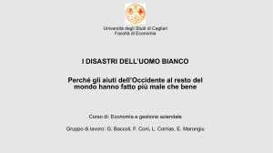 Università degli Studi di Cagliari Facoltà di Economia