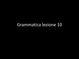 Grammatica lezione 10