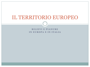 il territorio europeo e italiano