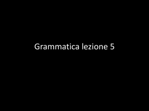 Grammatica lezione 5
