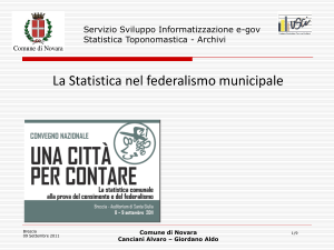 La Statistica nel federalismo municipale