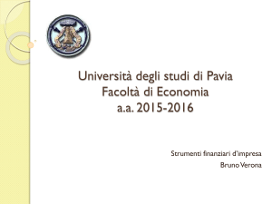 Corso Strumenti Finanziari A.A 2015-2016