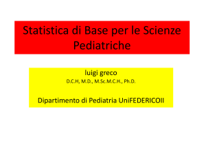Statistica di Base per le Scienze Pediatriche