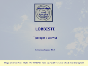 lobbisti - Marco Galleri